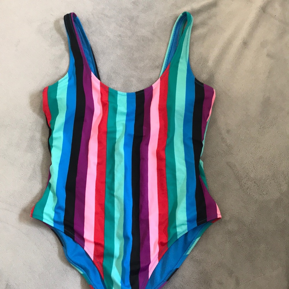 Striped Colorblock One-piece